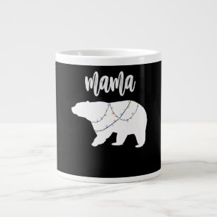 Mama Bär Eisbär Lichterkette Weihnachten Jumbo-Tasse