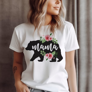Mama Bär Elegant Rustikale Blumen Blumen Mama Tri-Blend Shirt