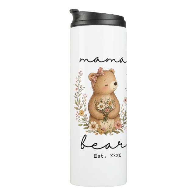 Mama Bär für Mutter Muttertag Geburtstag Thermosbecher (Nach rechts gedreht)