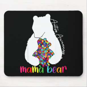 Mama Bär liebt Unterstützung Autismus-Bewusstsein  Mousepad