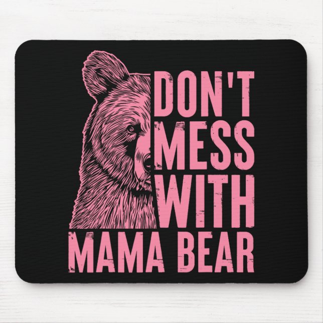 Mama Bär Mama Bären Mütter Day Wo Mousepad (Vorne)