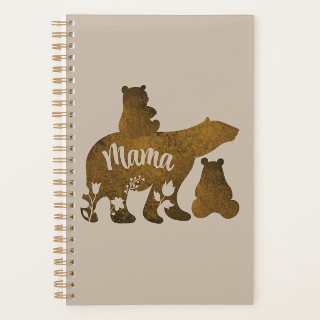 Mama-Bär mit 2 Cubs Mama von zwei Planer (Vorderseite)