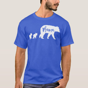 Mama Bär mit 2 zwei Jungen Lustiges Mutter Geschen T-Shirt