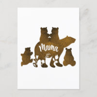 Mama-Bär mit 4 Cubs Mama 4 Kindergeschenk