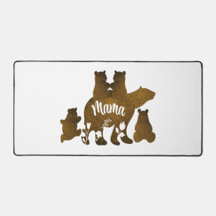 Mama-Bär mit 4 Cubs Mama 4 Kindergeschenk Schreibtischunterlage