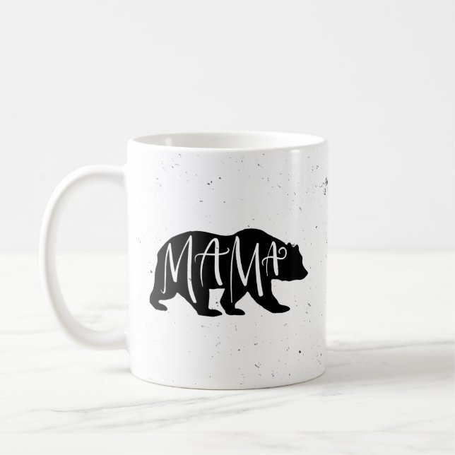 Mama-Bär| Moderne Grafische und Typografie Kaffee  Kaffeetasse (Links)