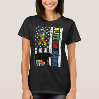 Mama Bär passende Familien-Autismus-Bewusstseins-G T-Shirt