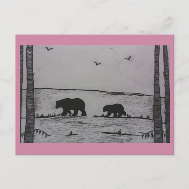 Mama Bär Postkarte (Vorderseite)