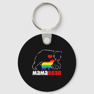 Mama Bär stolze Mutter Regenbogenflagge lgbt Pride Schlüsselanhänger