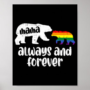 Mama Bär süße schwule Pride-Verbündete lgbtq Monat Poster