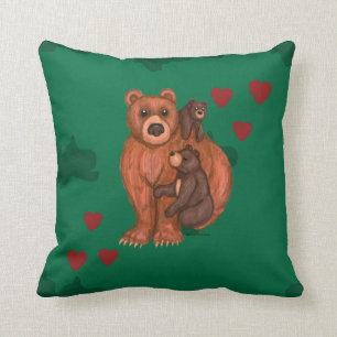 Mama-Bär und CUBthrow-Kissen Kissen