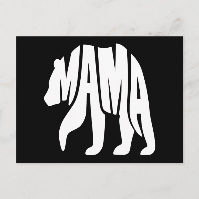 Mama Bärin Feiertagspostkarte (Vorderseite)