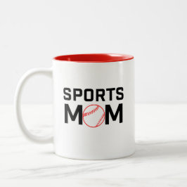 Mama Baseball Design Zweifarbige Tasse