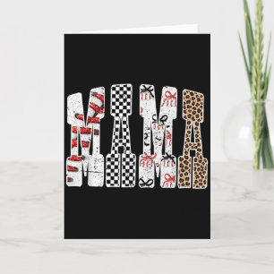 Mama Baseball-Saison Happy Game Day Trendy Lustig  Karte