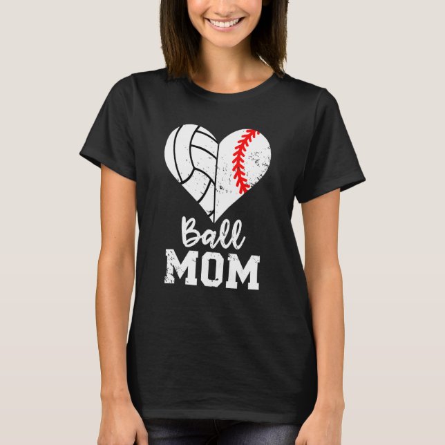 Mama Baseball Volleyball Mama T-Shirt (Vorderseite)