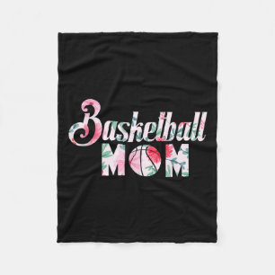 Mama Basketball Fan Quote Basketball Blumengrafik Fleecedecke