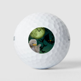 Mama, Bat & Moon Halloween Golfball