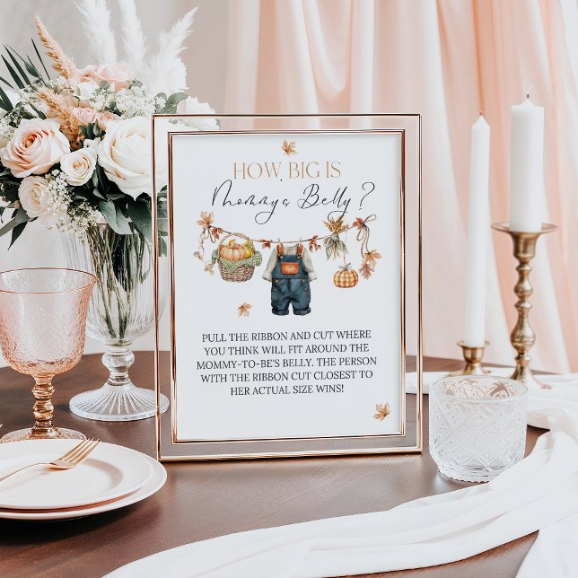 Mama Bauch Unterwäsche Pumpkin Rustic Baby Dusche Poster (Von Creator hochgeladen)