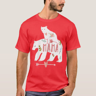Mama Bear 2 Baby Bärenknaben auf der Rückseite T-Shirt