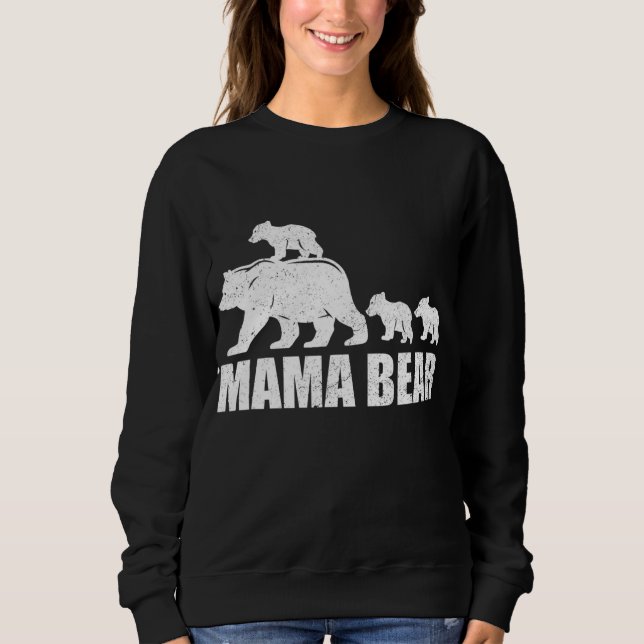 Mama Bear 3 Cubs Mama Bear Mama 3 Kid Sweatshirt (Vorderseite)