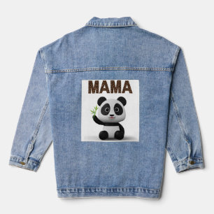 MAMA BEAR 3 D ART GRAPHIC TARGET MUTTER WINTER JEANSJACKE