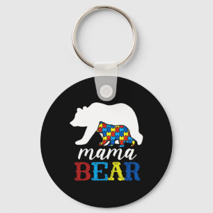 Mama Bear Autism Awareness Puzzle Mama Geschenk Schlüsselanhänger