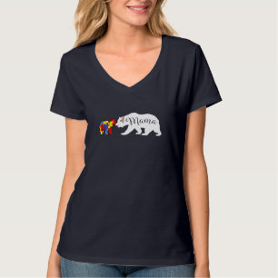 Mama Bear Autismus Bewusstsein Mama Oma Frauen Ges T-Shirt