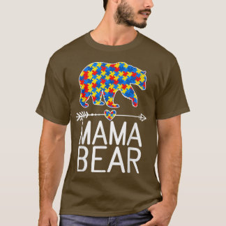 Mama Bear Autismus Bewusstsein Puzzle Piece Premiu T-Shirt