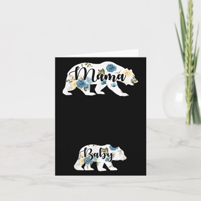 Mama Bear Baby Bear Pregnancy Pregnant Mom Mothers Karte (Vorderseite)