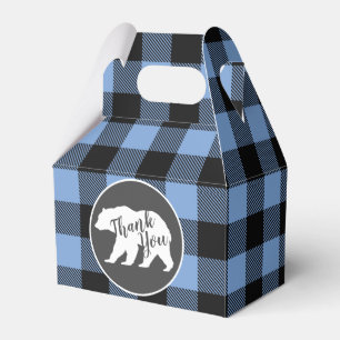 Mama Bear Baby Dusche Woodland Lodge Boy Blue Geschenkschachtel