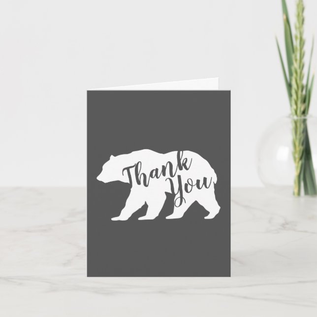 Mama Bear Baby Shower Woodland Lodge Dankeskarte (Vorderseite)