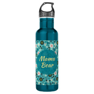 Mama Bear Bouteille d'eau Turquoise