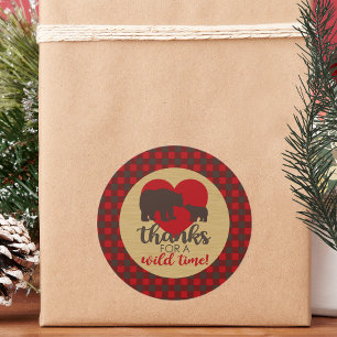 Mama Bear Buffalo Plaid Stickers Merci