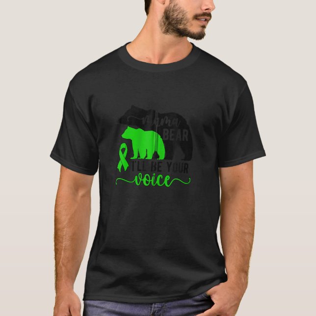Mama Bear Cerebral Palsy Mama einer Cerebral Palsy T-Shirt (Vorderseite)