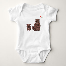 Mama Bear & Cub Baby Bodysuit Strampler