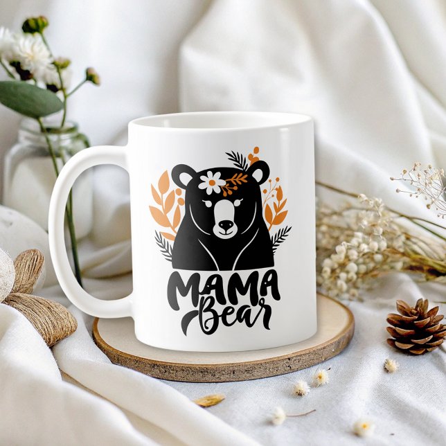 Mama Bear Elegante Blume Mama Kaffeetasse (Von Creator hochgeladen)