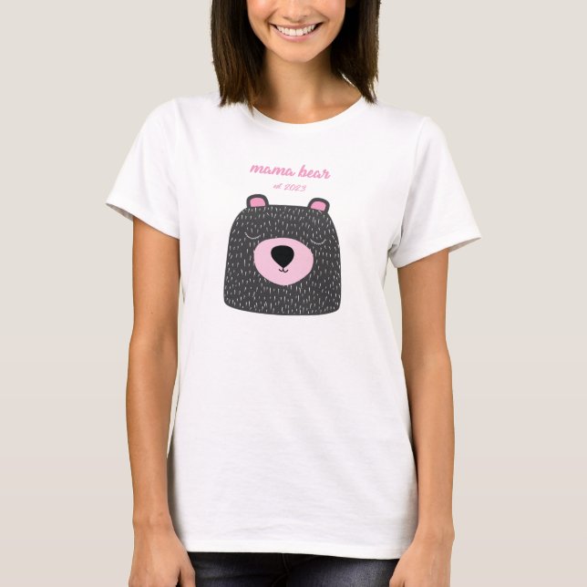 Mama Bear est Custom T - Shirt Junge Mutter Gift (Vorderseite)