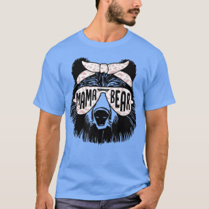 Mama Bear Face Sonnenbrille Mutter Mama Mommy Moth T-Shirt