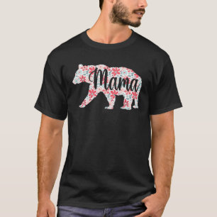 Mama Bear Floral Blume Family Niedlich Mother T-Shirt