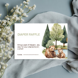 Mama bear forest baby Dusche Aquarellkarte Begleitkarte
