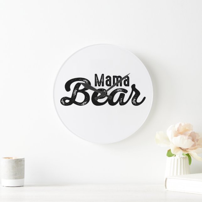 Mama Bear Große Wanduhr (Zuhause)