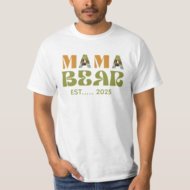 Mama Bear Heartwarming Illustration T-Shirt (Vorderseite)