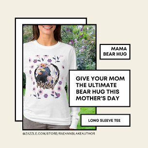 "Mama Bear Hug" T-shirt à manches longues pour la