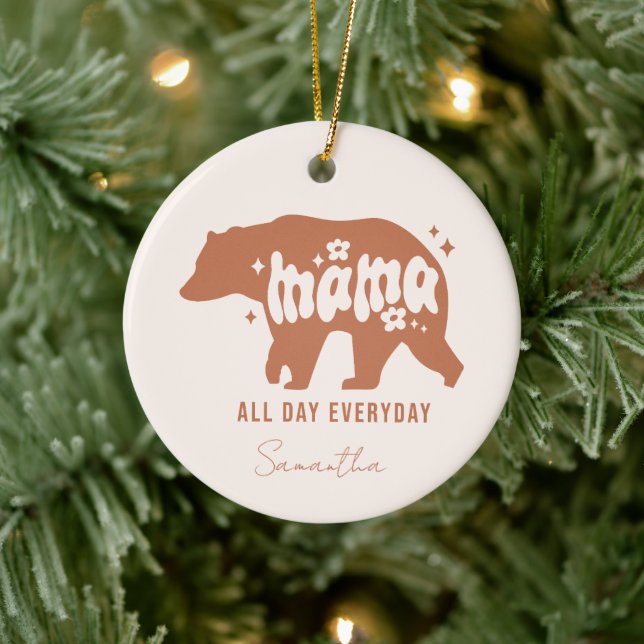 Mama Bear Keramik Ornament (Baum)