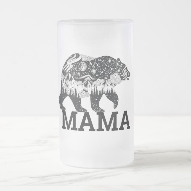 Mama Bear Mattglas Bierglas (Mittel)