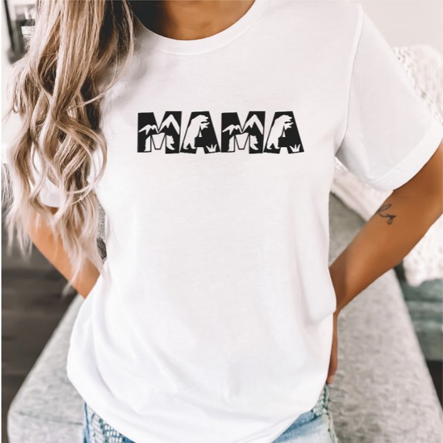 Mama Bear Minimalistisch Mountain Mother T - Shirt (Von Creator hochgeladen)