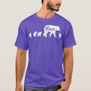 Mama Bear mit 4 Four Cubs Spaß Mama Muttergeschenk T-Shirt