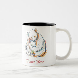 Mama Bear Mothers Day Zweifarbige Tasse