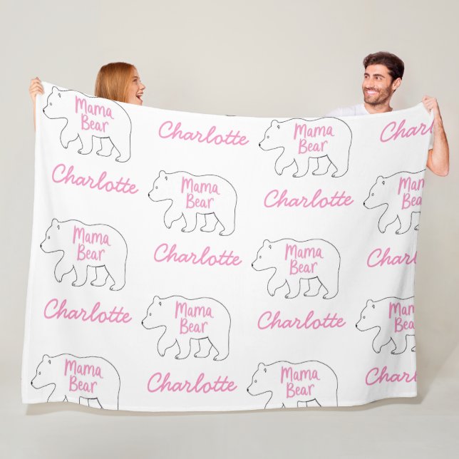 Mama Bear | Niedlicher und sonniger Muttertag Fleecedecke (Beispiel)