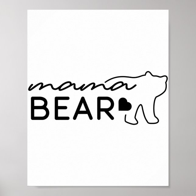 Mama Bear Png JPG Pdf Files, Mama Baby Bear Poster (Vorne)